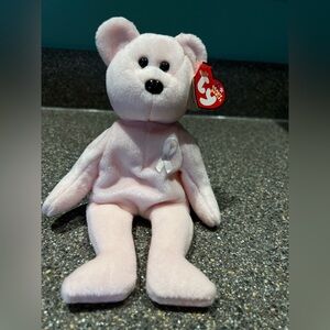 NWT Ty Vintage 2003 Beanie Babies Cure Breast Cancer Bear 10 Year Anniversary.